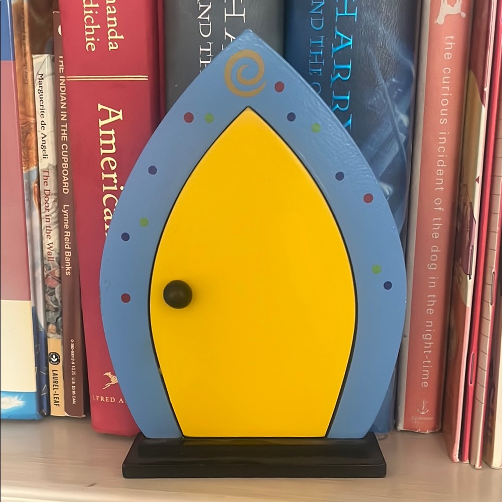 Whimsical Blue and Yellow Fairy Door